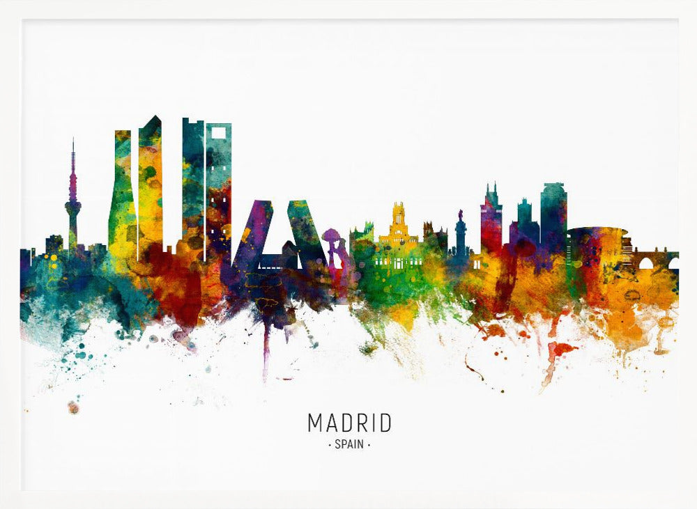 Madrid Spain Skyline - Poster / Art Print