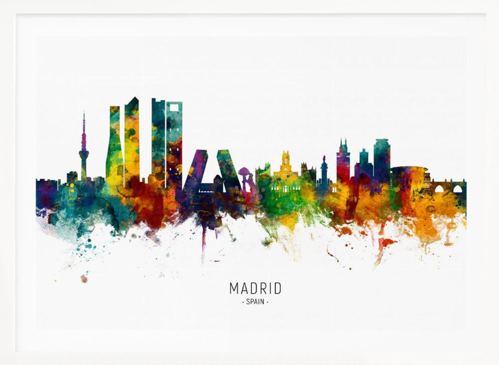 Madrid Spain Skyline - Poster / Art Print