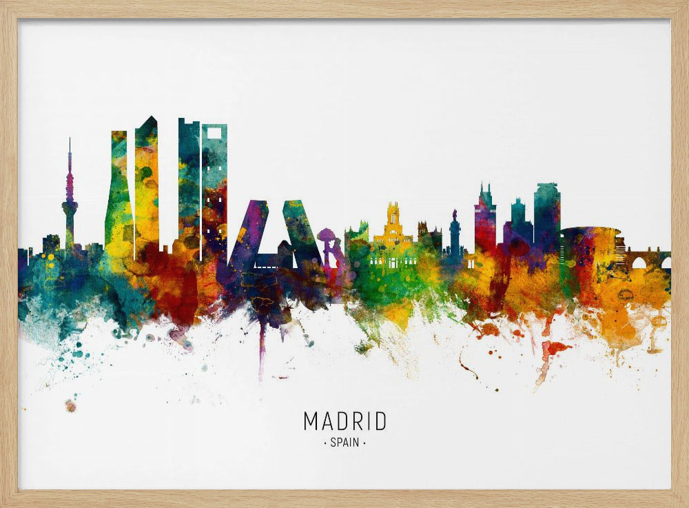 Madrid Spain Skyline - Poster / Art Print