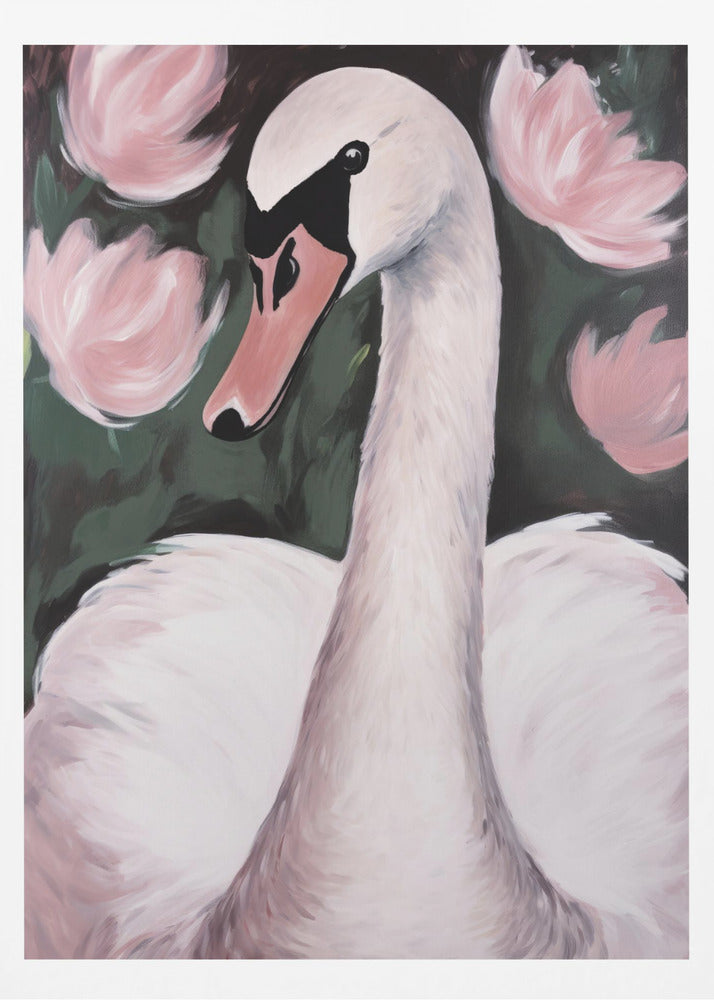 Swan In The Pond - Poster / Art Print