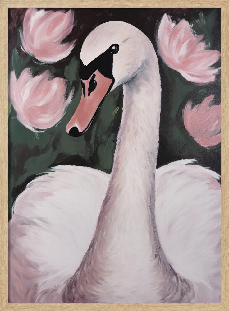 Swan In The Pond - Poster / Art Print