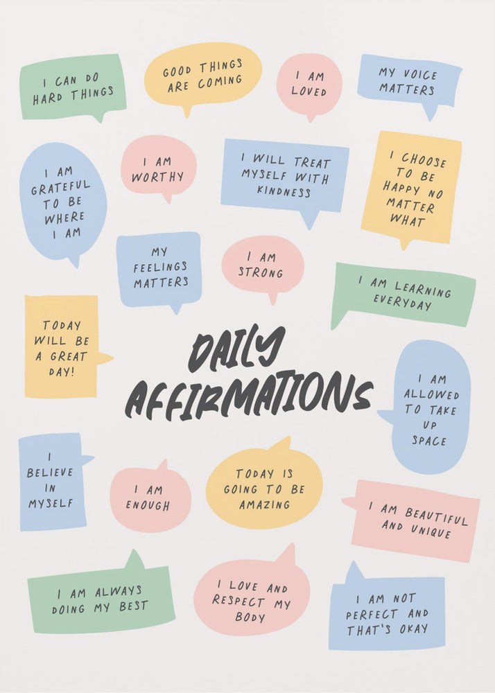 Daily Affirmations - Poster / Art Print