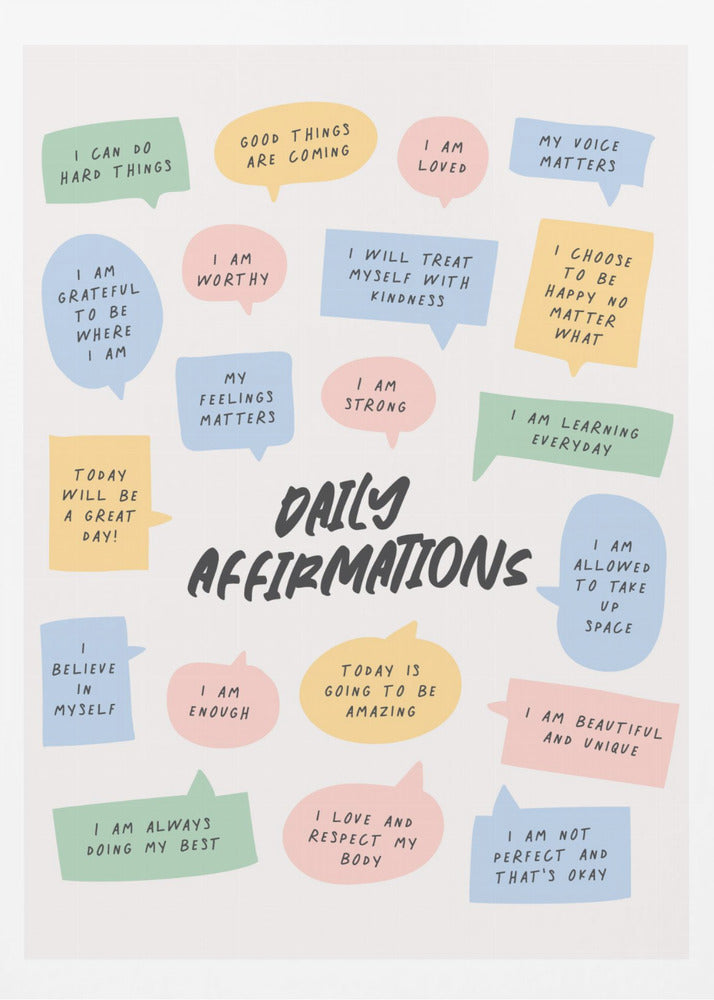 Daily Affirmations - Poster / Art Print