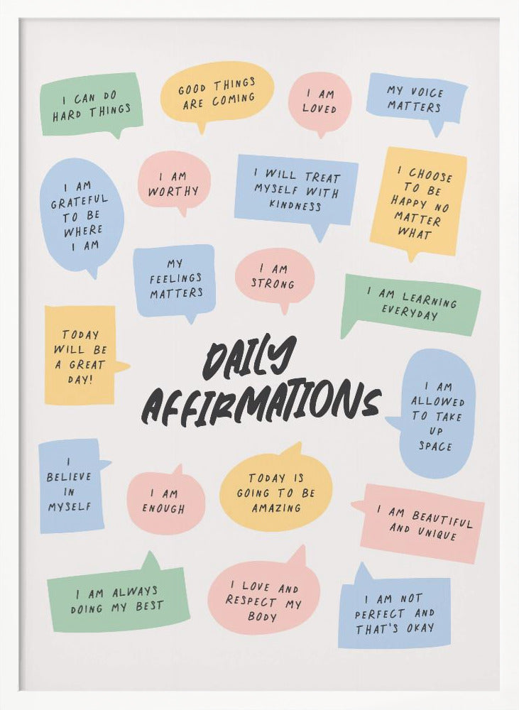 Daily Affirmations - Poster / Art Print