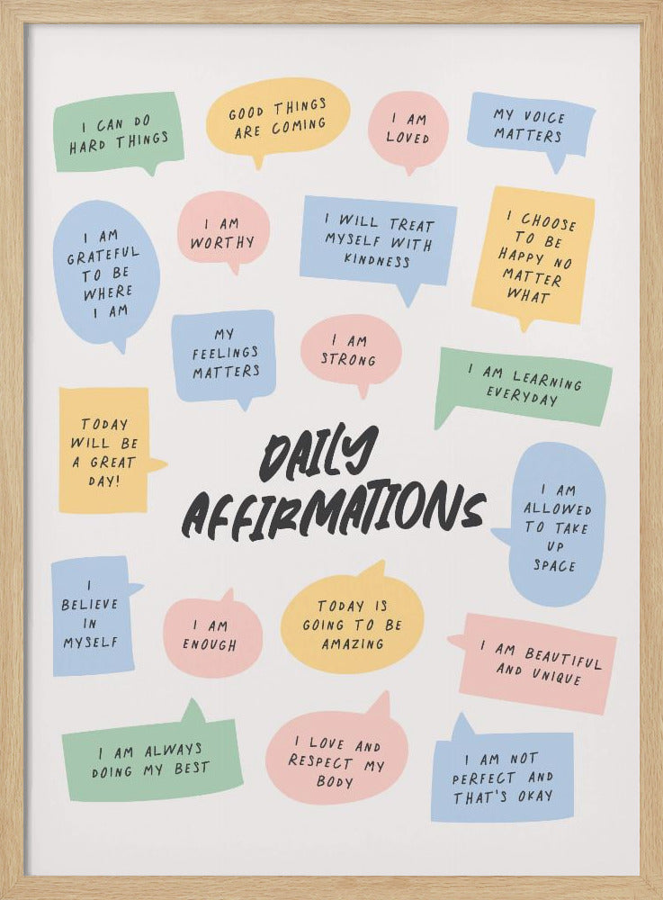 Daily Affirmations - Poster / Art Print