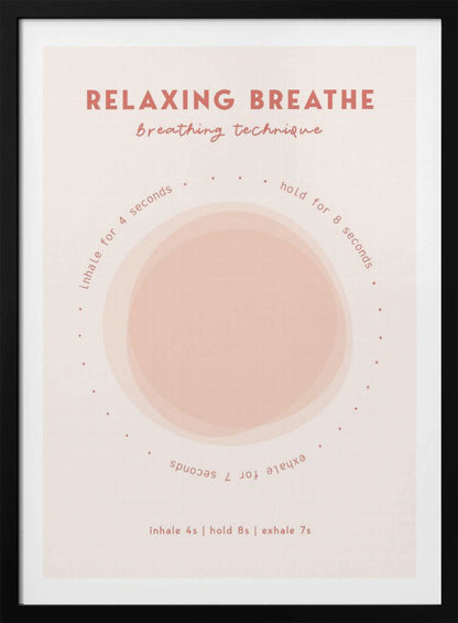 A relaxing art print or poster with calming imagery, possibly featuring breath-related themes or serene landscapes. Artwork