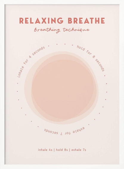 A relaxing art print or poster with calming imagery, possibly featuring breath-related themes or serene landscapes. Artwork