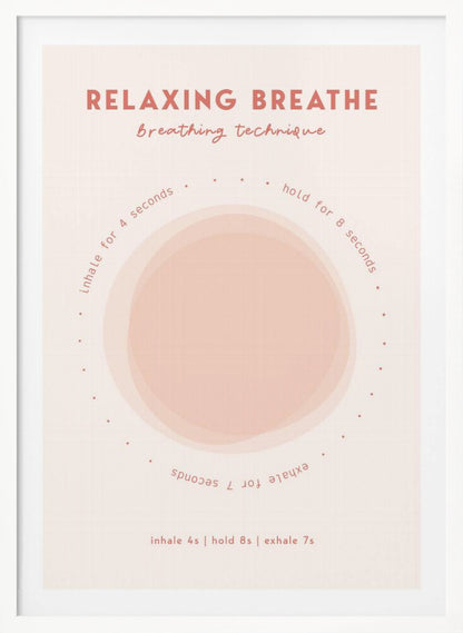 A relaxing art print or poster with calming imagery, possibly featuring breath-related themes or serene landscapes. Artwork