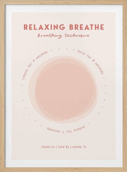 A relaxing art print or poster with calming imagery, possibly featuring breath-related themes or serene landscapes. Artwork
