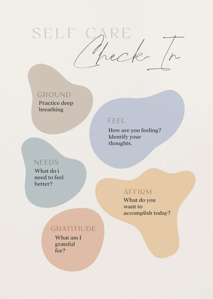 Self Care Checkin - Poster / Art Print