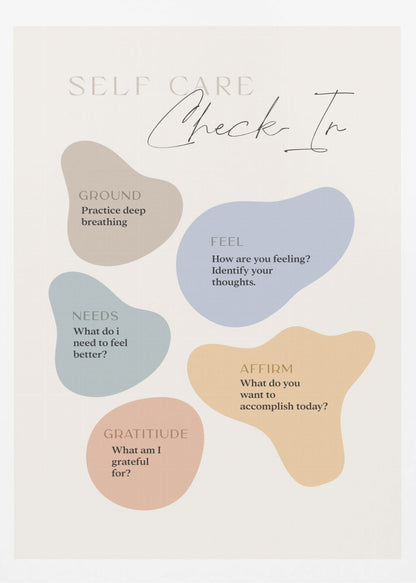 Self Care Checkin - Poster / Art Print