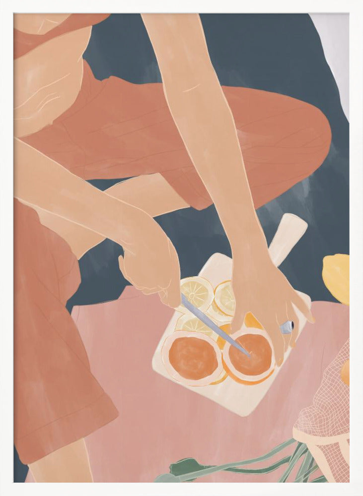 Cutting Grapefruits - Poster / Art Print