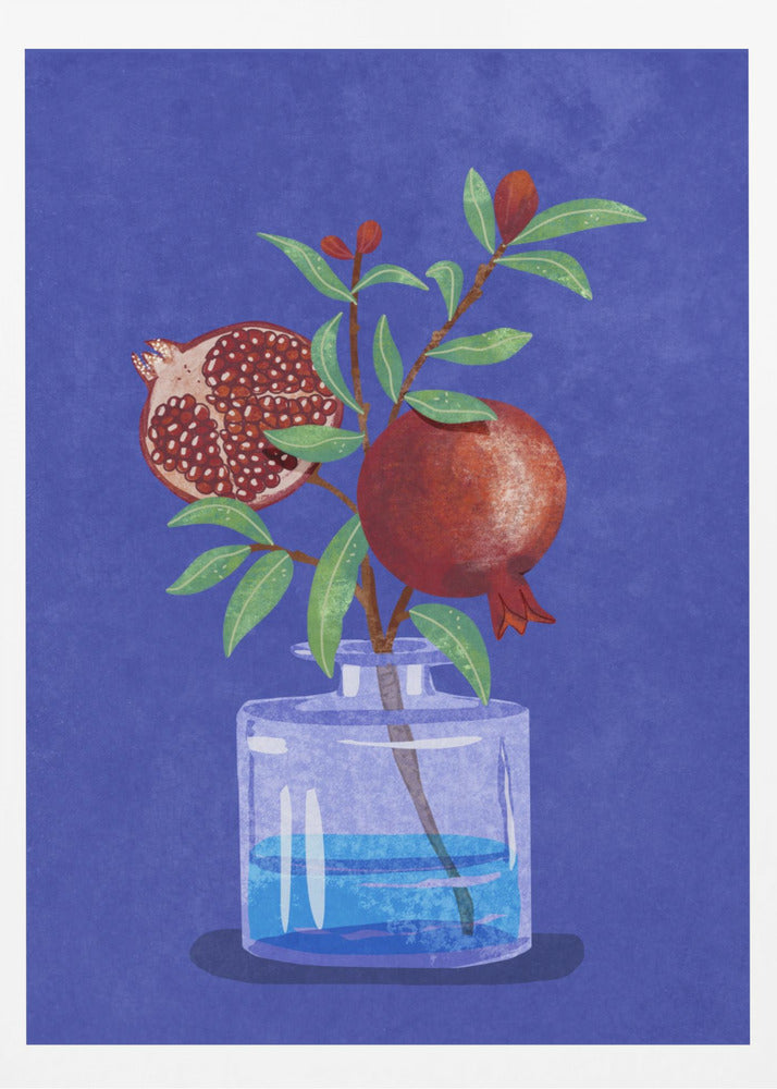 pomegranate in Vase - Poster / Art Print