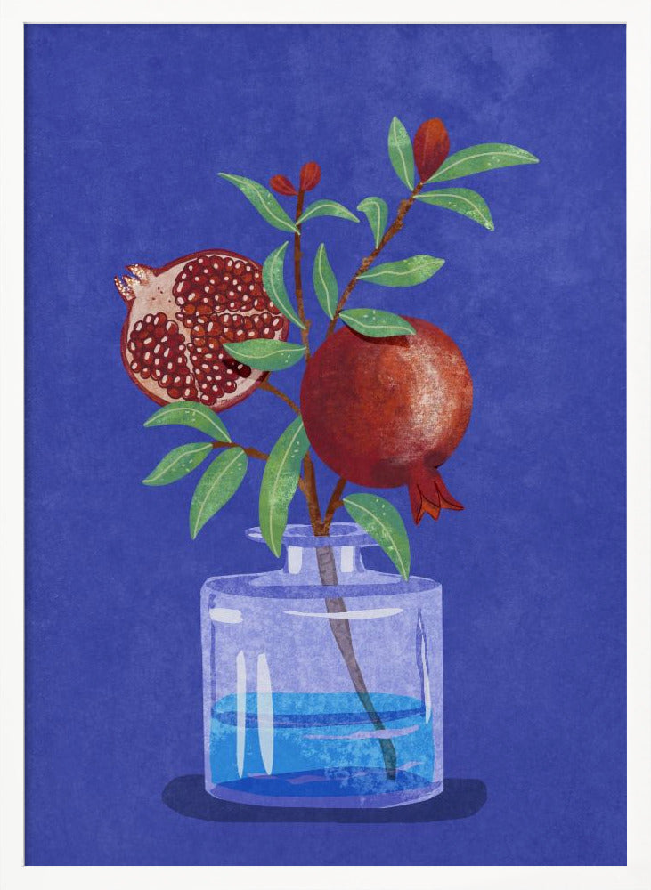 pomegranate in Vase - Poster / Art Print