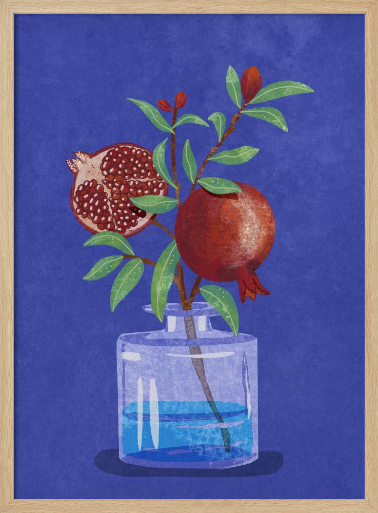 pomegranate in Vase - Poster / Art Print