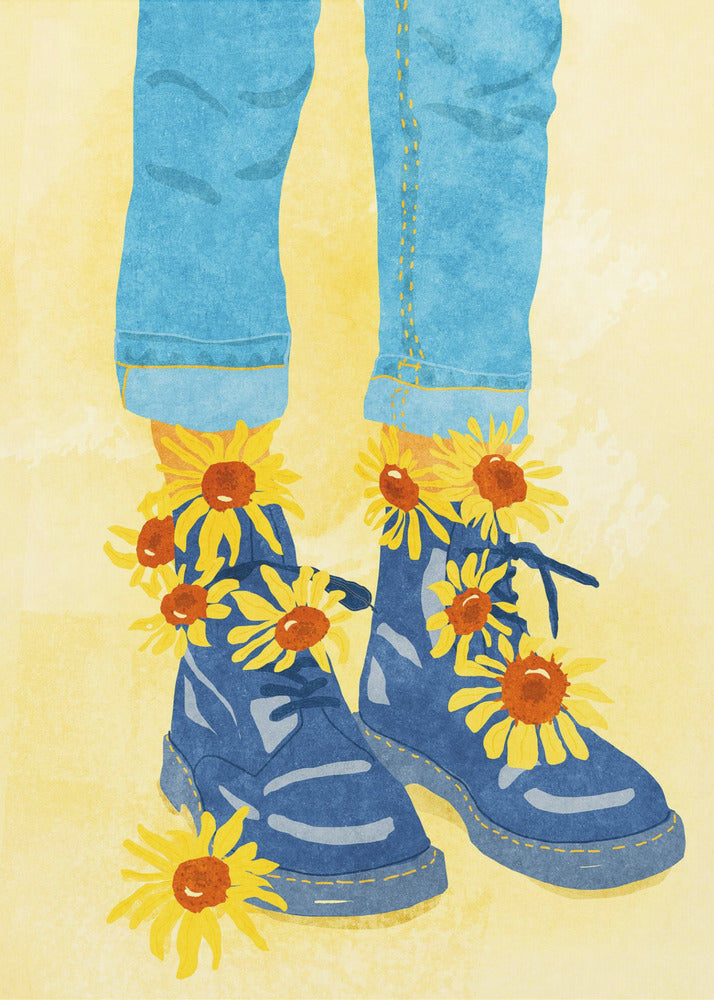 Sunflower Walk - Poster / Art Print