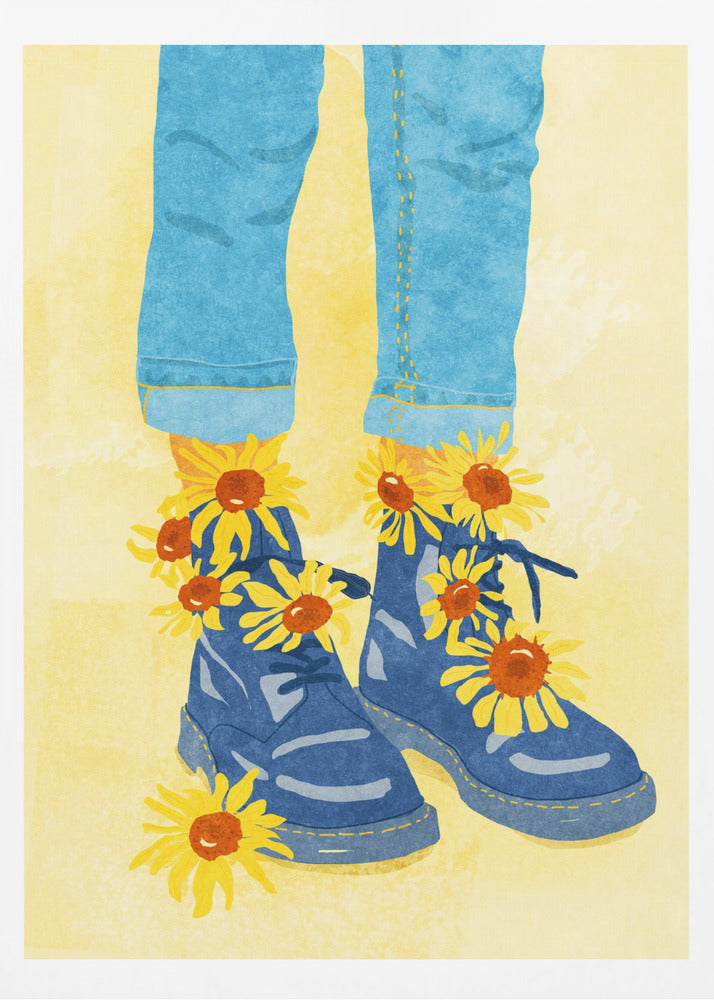 Sunflower Walk - Poster / Art Print