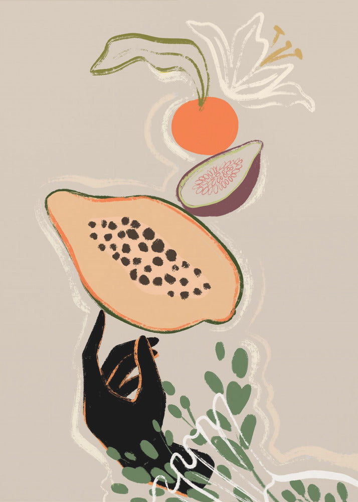 Balancing Fruits - Poster / Art Print