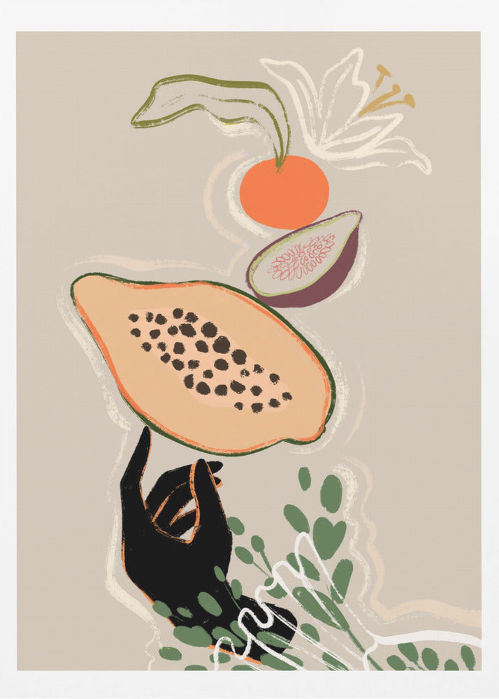 Balancing Fruits - Poster / Art Print