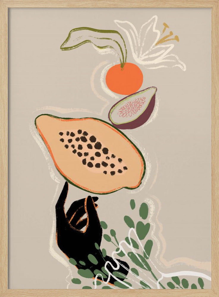 Balancing Fruits - Poster / Art Print