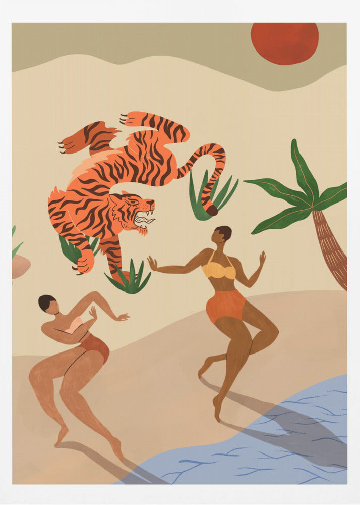 Dancing Tiger - Poster / Art Print