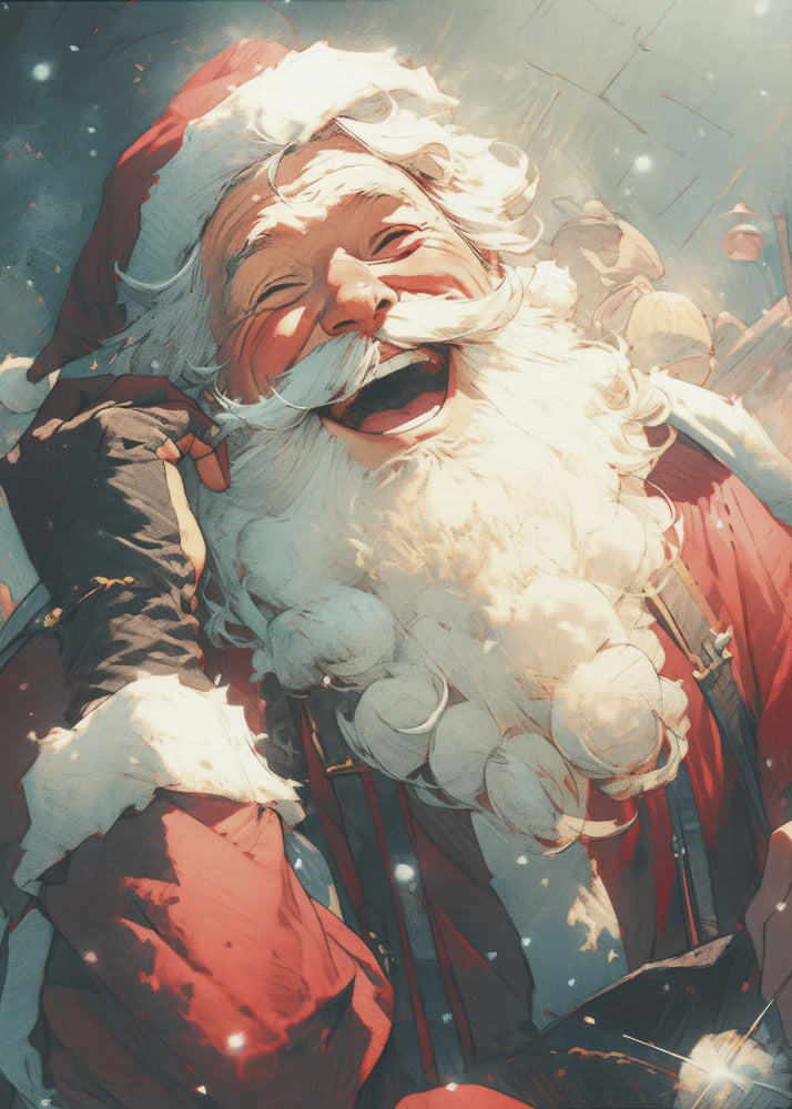 Laughing Santa - Poster / Art Print