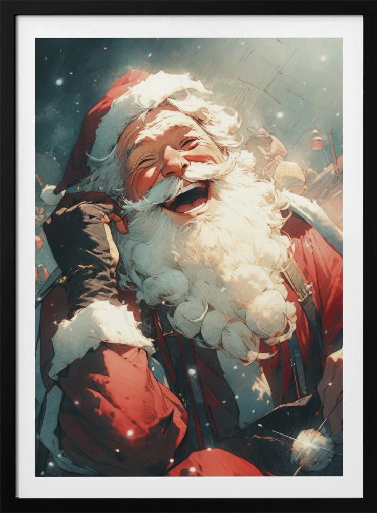 Laughing Santa - Poster / Art Print