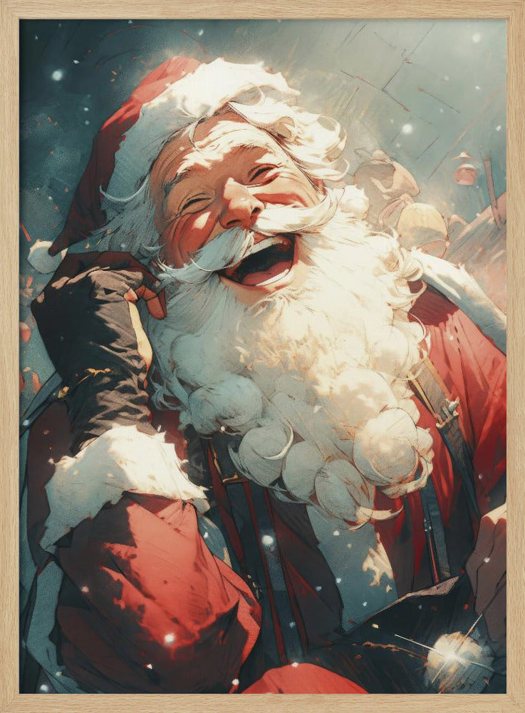 Laughing Santa - Poster / Art Print