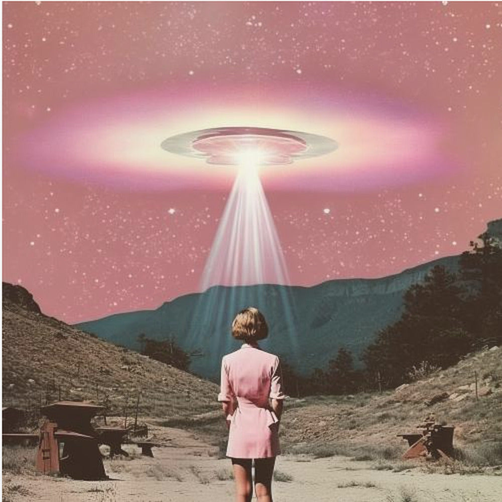 Beam Me Up Barbie 2 Collage Art - Poster / Art Print