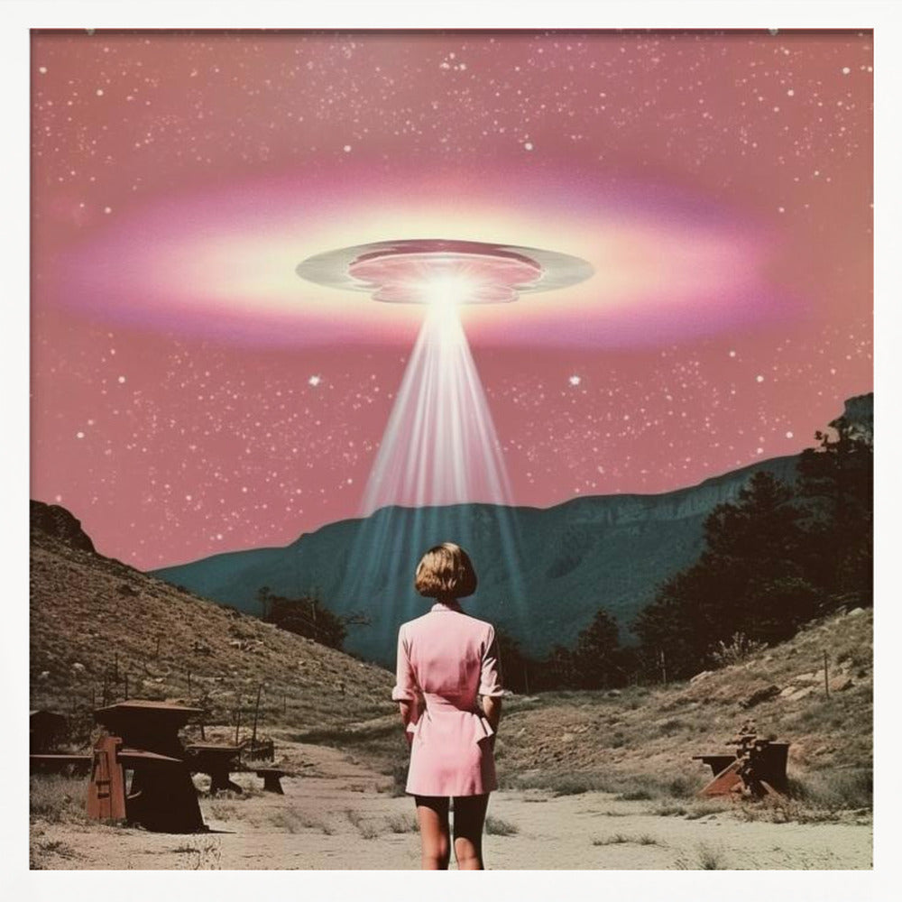 Beam Me Up Barbie 2 Collage Art - Poster / Art Print