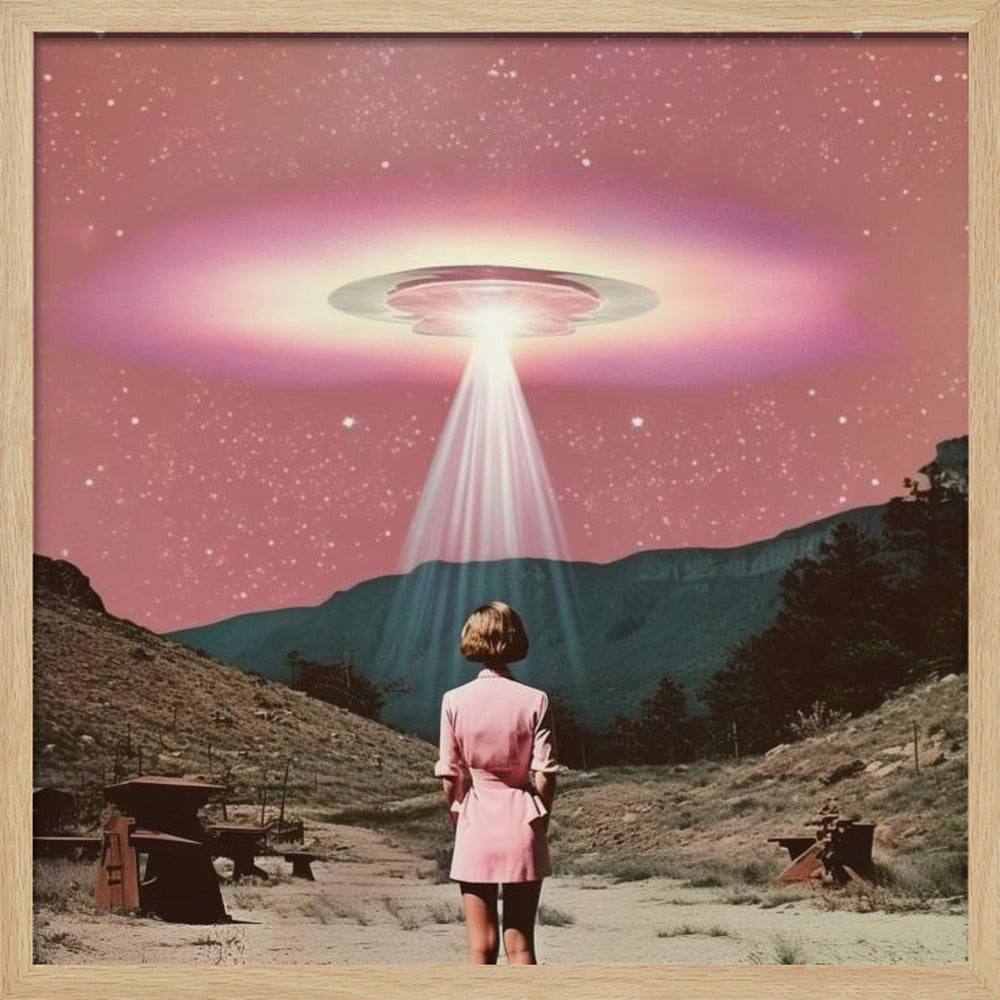 Beam Me Up Barbie 2 Collage Art - Poster / Art Print