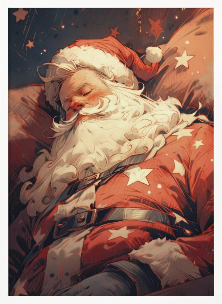 Sleeping Santa - Poster / Art Print