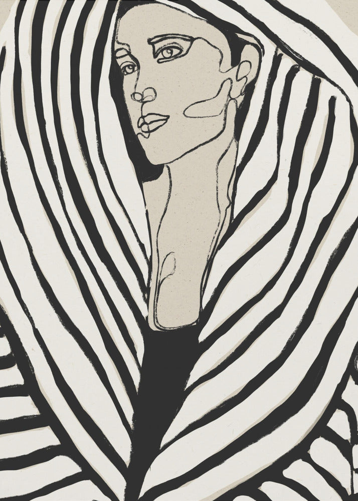 Striped Coat - Poster / Art Print