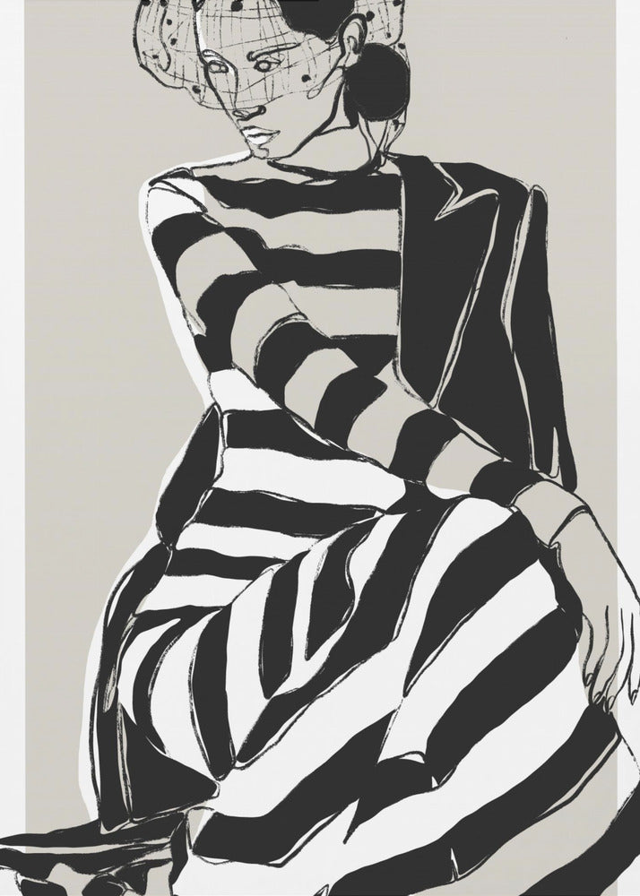 Striped Dress - Poster / Art Print