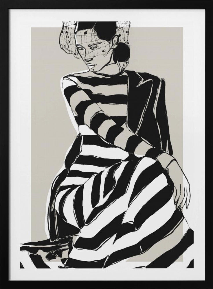 Striped Dress - Poster / Art Print