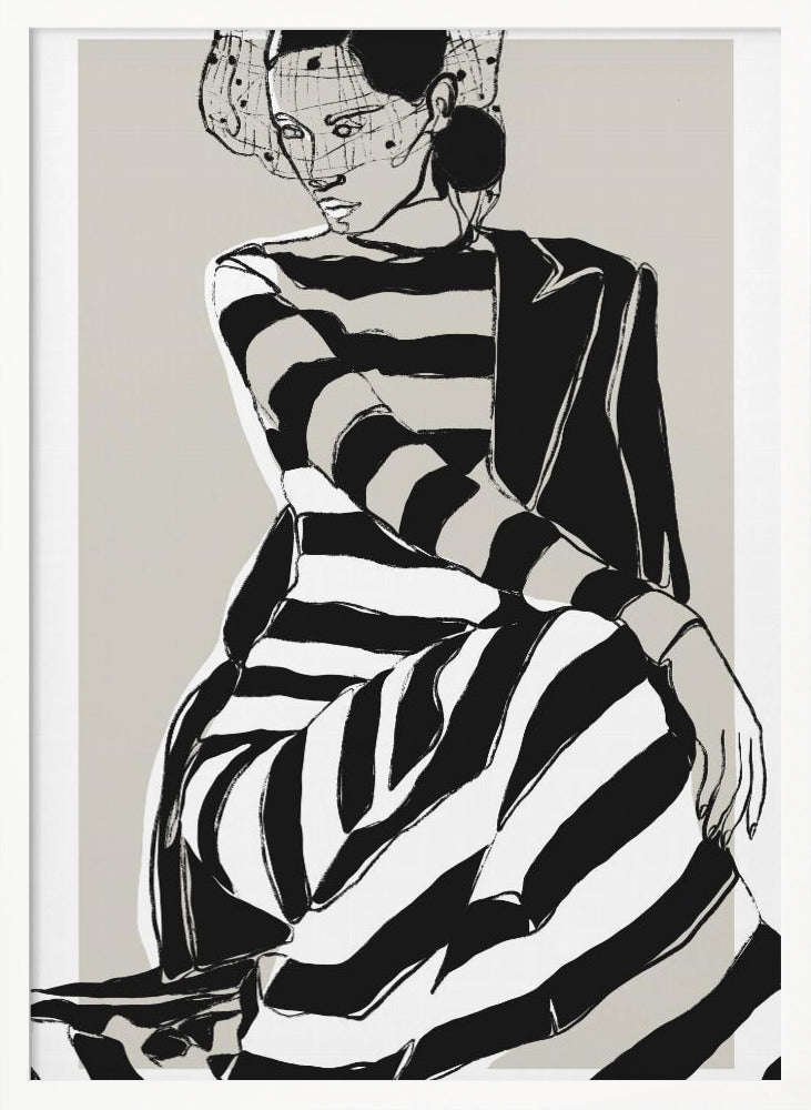 Striped Dress - Poster / Art Print