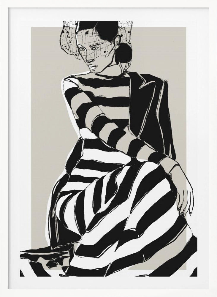 Striped Dress - Poster / Art Print