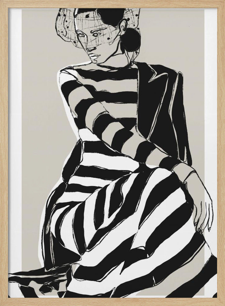 Striped Dress - Poster / Art Print