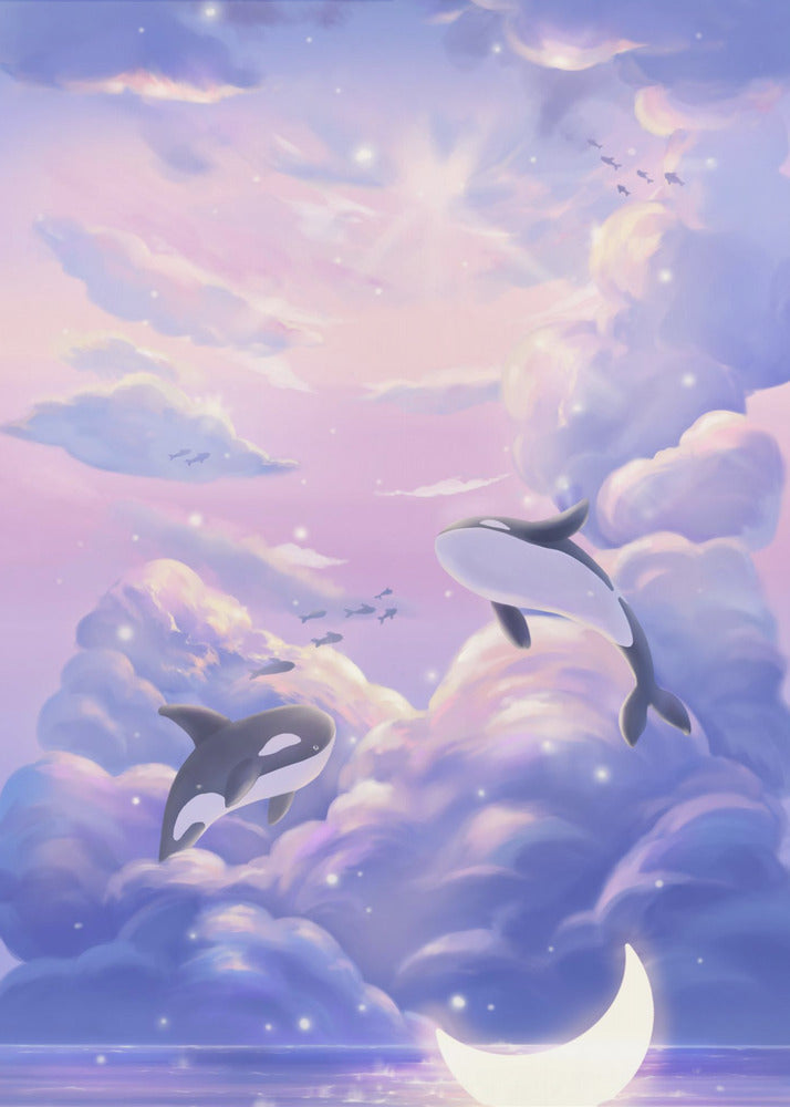 Fantasy Beautiful Whale - Poster / Art Print