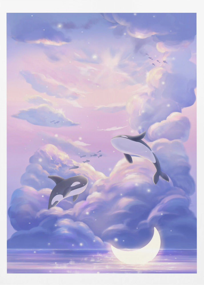 Fantasy Beautiful Whale - Poster / Art Print