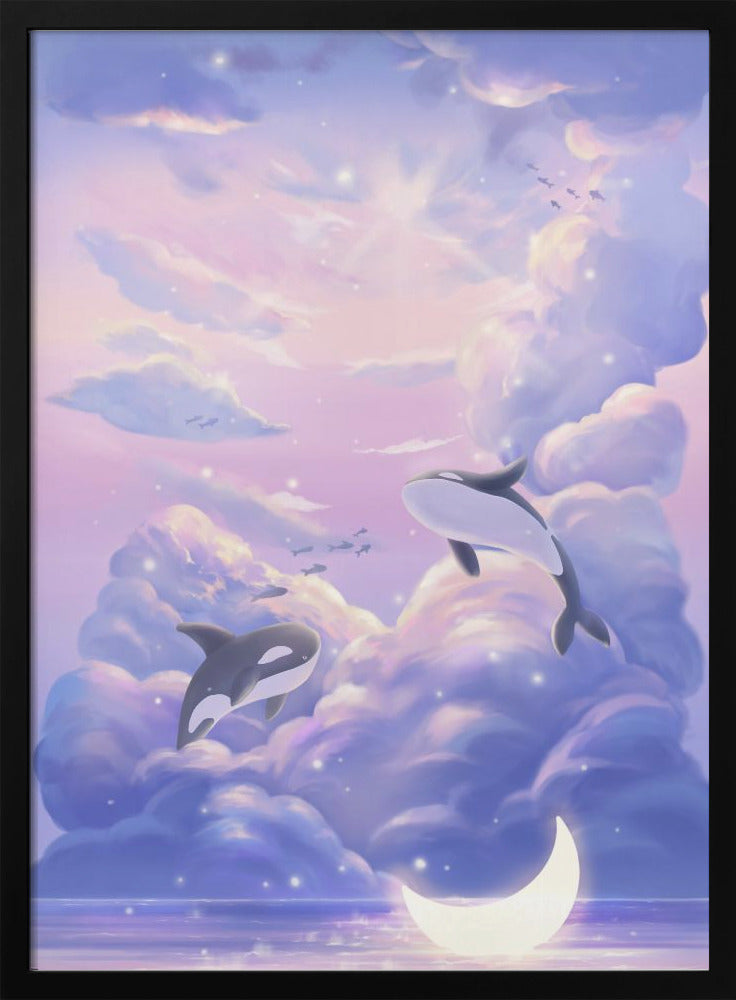 Fantasy Beautiful Whale - Poster / Art Print