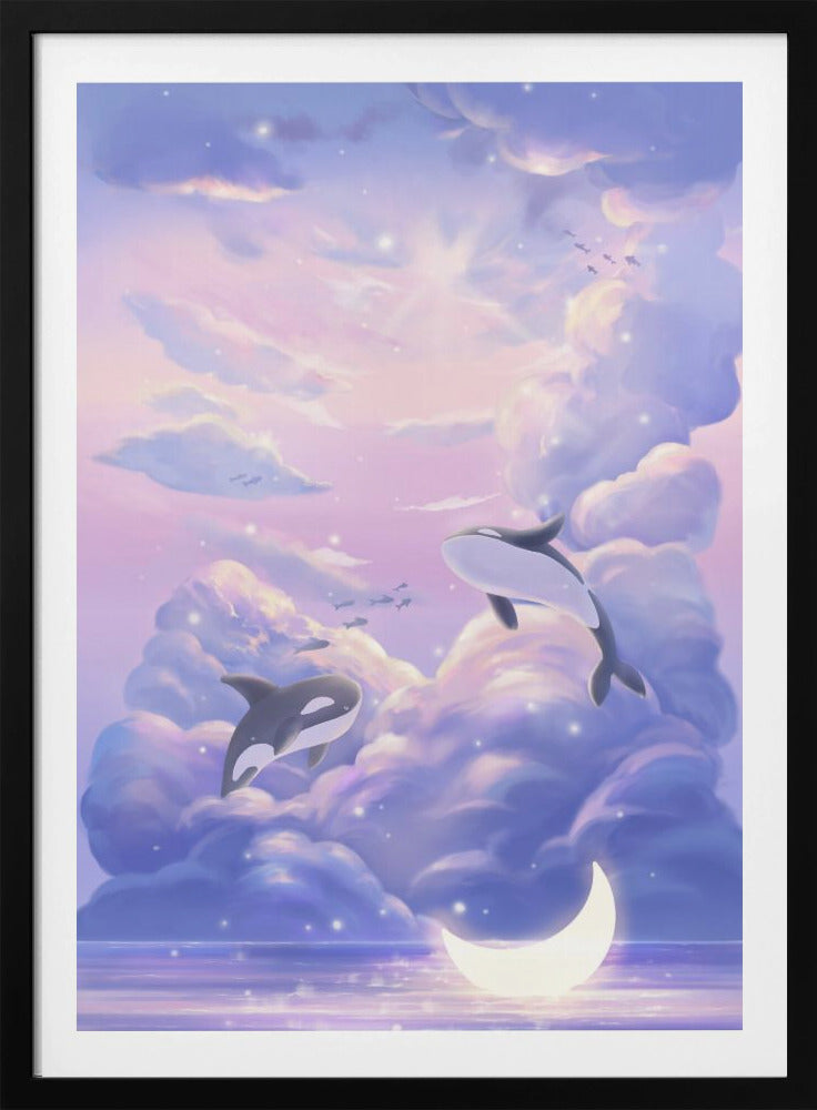 Fantasy Beautiful Whale - Poster / Art Print