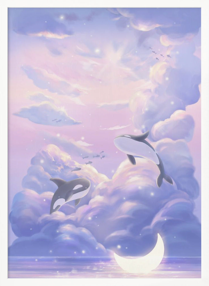 Fantasy Beautiful Whale - Poster / Art Print