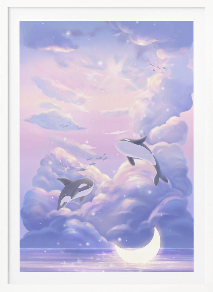 Fantasy Beautiful Whale - Poster / Art Print