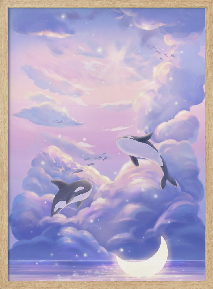 Fantasy Beautiful Whale - Poster / Art Print