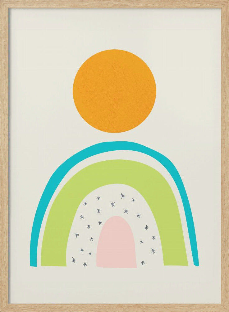 Minimal Mountain and Sun - Poster / Art Print