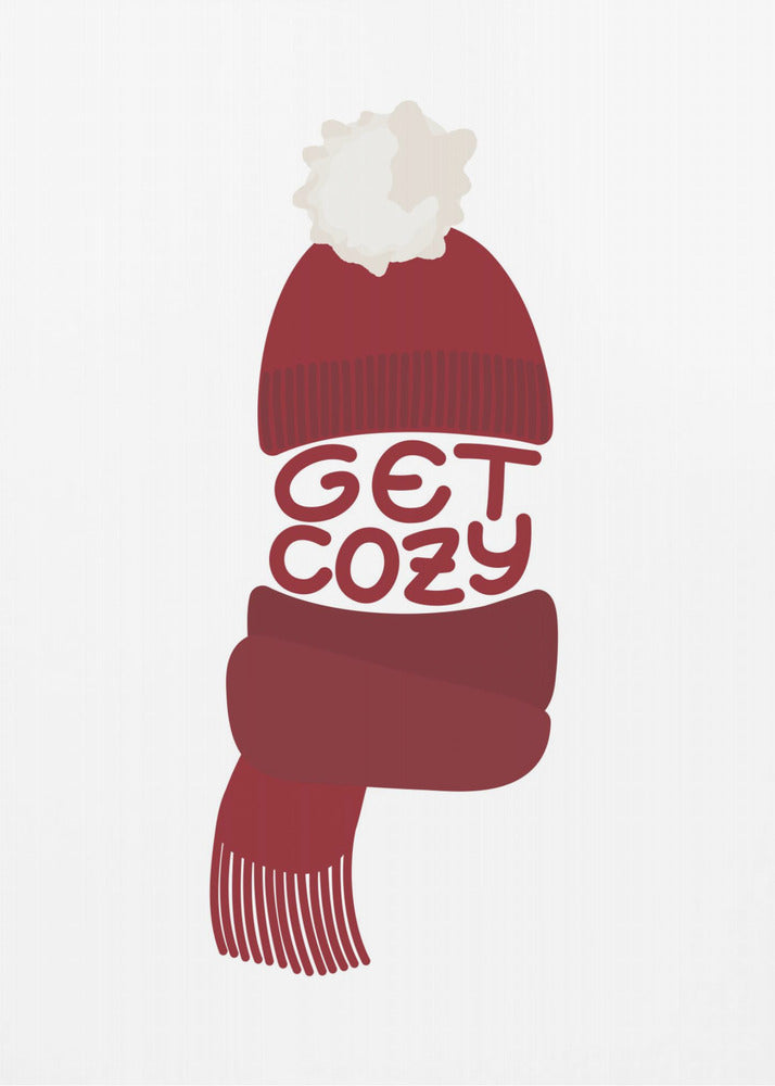 Get cozy (red) - Poster / Art Print