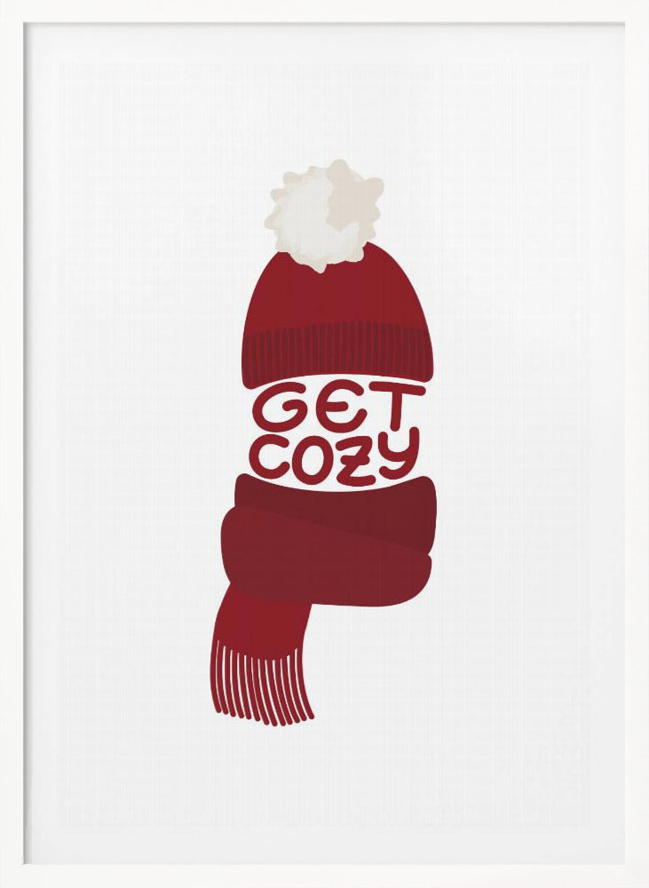 Get cozy (red) - Poster / Art Print