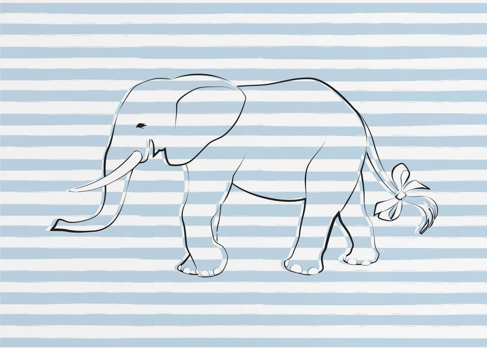 Stripe Elephant - Poster / Art Print