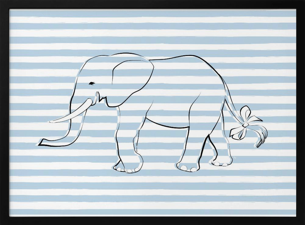 Stripe Elephant - Poster / Art Print